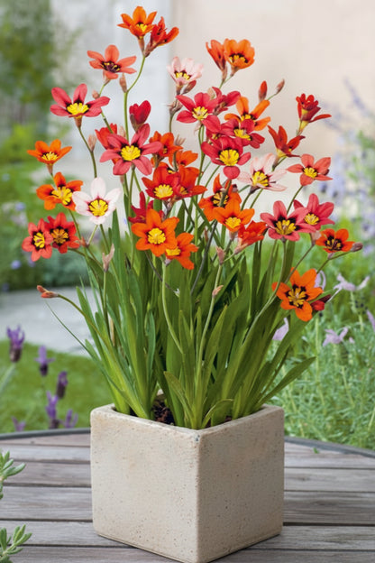 Sparaxis Tricolor Top-Size – vivid tricolour harlequin flowers as long-lasting cut flowers